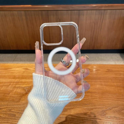 Clear TPU Case For iPhone Everyday Protection On The Go With Easy Access To All Functions - clear anti-yellowing TPU case with MagSafe ring