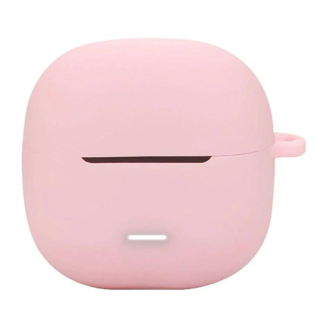 Protective Silicone Case for Xiaomi Earbuds in Daily Use - slim 2mm pink cover with charging port access and lightweight protection