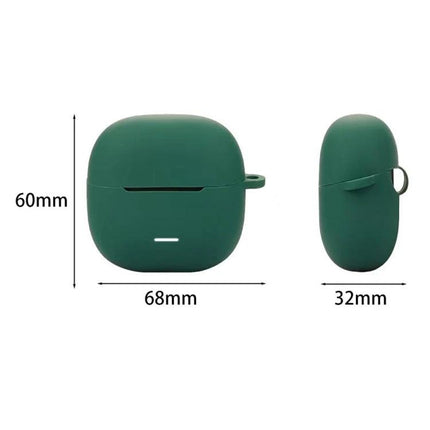Protective Silicone Case for Xiaomi Earbuds in Daily Use slim 2mm green case with charging port access and keyring loop