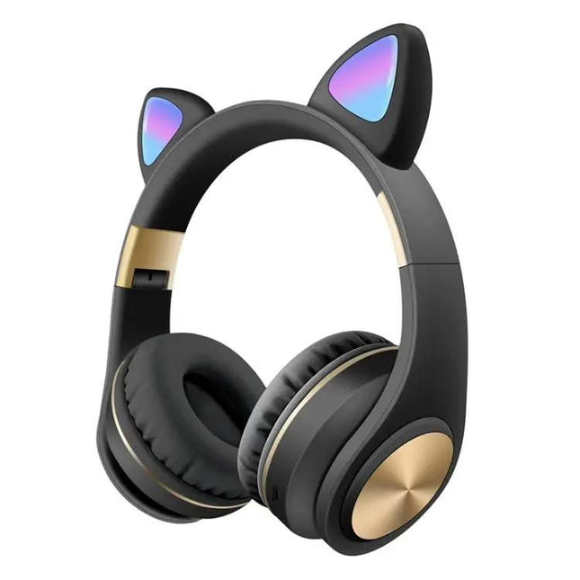 Cat Ears Bluetooth Wireless Gaming Headset With Lights | Syndmart