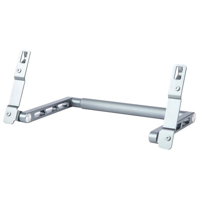 OUKITEL Metal Holder for RT8 Tablet, Sturdy and Foldable Design - compact silver foldable metal tablet stand for hands-free viewing and travel
