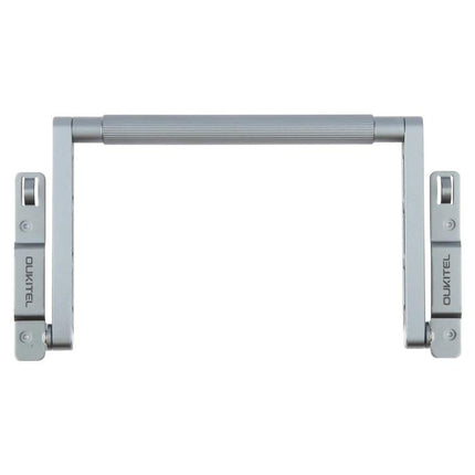 OUKITEL Metal Holder for RT8 Tablet, Sturdy and Foldable Design - compact silver foldable metal stand for hands-free tablet viewing