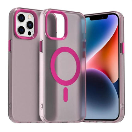 Candy MagSafe Case for iPhone - Everyday Protection slim pink-gray MagSafe-ready protective case with clear back and magnetic ring