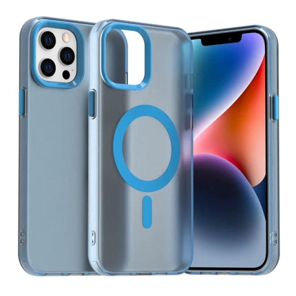 Candy MagSafe Case for iPhone - Everyday Protection slim translucent blue case with MagSafe ring and camera cutout