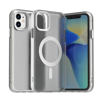 Essential Candy Phone Case for Everyday iPhone Protection - clear PC outer shell with TPU bumper, slim MagSafe-compatible design for daily commute