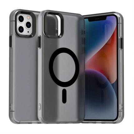 Essential Candy Phone Case for Everyday iPhone Protection - clear gray PC outer shell with TPU bumper, slim MagSafe-compatible protective case