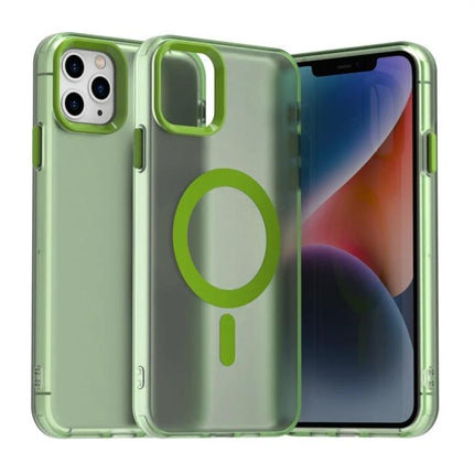 Essential Candy Phone Case for Everyday iPhone Protection - translucent green PC and TPU slim protective case with MagSafe circle