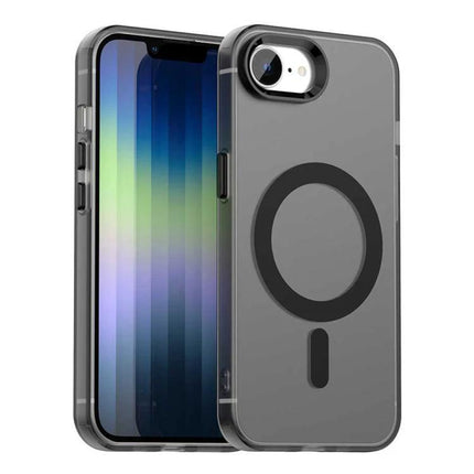 Candy Case for iPhone Everyday Protection On The Go slim gray MagSafe-compatible protective phone case with raised edges and clear TPU back