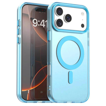 Candy Case for iPhone Everyday Protection On The Go slim blue MagSafe-compatible protective phone case showing front and back