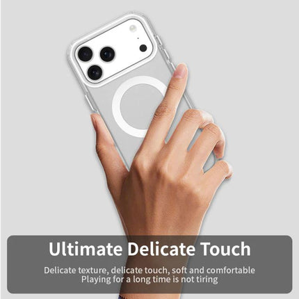 Daily iPhone Protection Candy MagSafe Case clear PC+TPU slim protective case with MagSafe ring shown in hand
