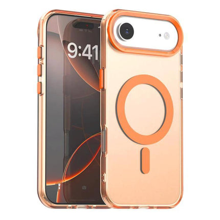 Candy Case For iPhone - Everyday Protection With A Subtle Candy-Inspired Look For Daily Use, transparent peach PC+TPU slim protective phone case with MagSafe ring