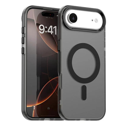 Candy Case For iPhone - Everyday Protection With A Subtle Candy-Inspired Look For Daily Use, clear gray PC+TPU slim protective case shown on iPhone