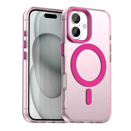Daily iPhone Protection Candy MagSafe Case pink transparent PC TPU slim everyday protection with MagSafe ring