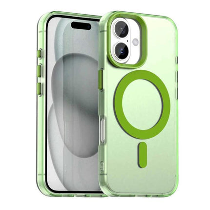 Daily iPhone Protection Candy MagSafe Case in translucent green PC+TPU with MagSafe ring, slim everyday scratch and impact protection