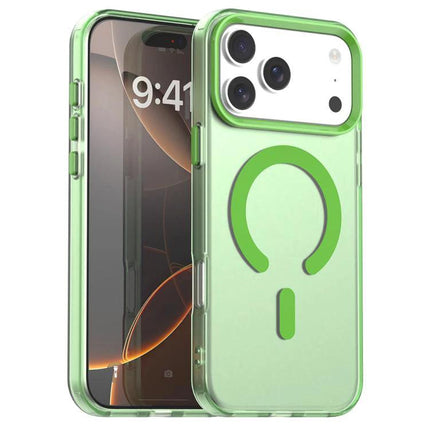 Candy Case for iPhone Everyday Protection On The Go slim green transparent case with MagSafe ring, TPU+PC full-coverage protection, fingerprint resistant