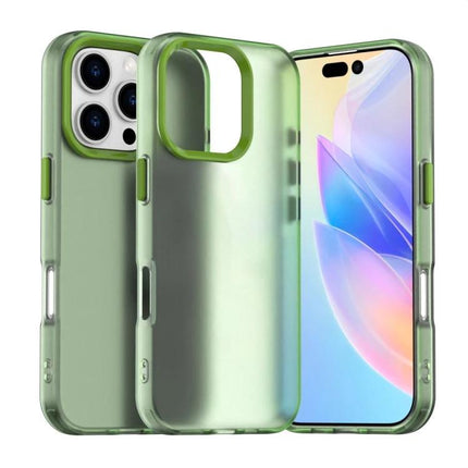 iPhone Hybrid Case For Everyday Protection in translucent green PC+TPU, slim protective cover with raised camera lip and precise port access