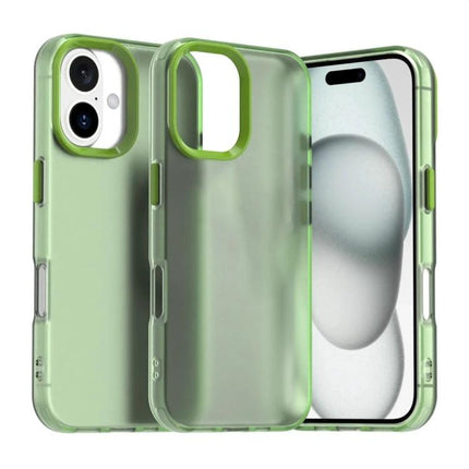 iPhone Case For Everyday Use, Slim And Durable translucent green slim durable PC TPU phone case showing front back and camera cutouts