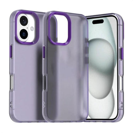iPhone Case For Everyday Use, Slim And Durable purple translucent slim TPU PC case protecting iPhone with raised camera lip and easy access