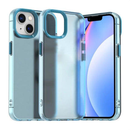 iPhone Case for Everyday Protection - slim PC TPU clear blue case for iPhone 13 and 12, scratch and impact resistant