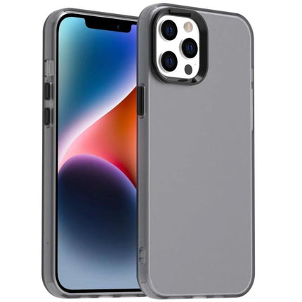 iPhone Case for Everyday Protection - slim gray PC+TPU case for iPhone 13/12, scratch and impact resistant with precise cutouts
