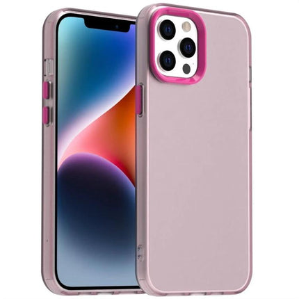 iPhone Case for Everyday Protection – slim pink PC+TPU case for iPhone 13/12, scratch and impact resistance, camera rim and button covers