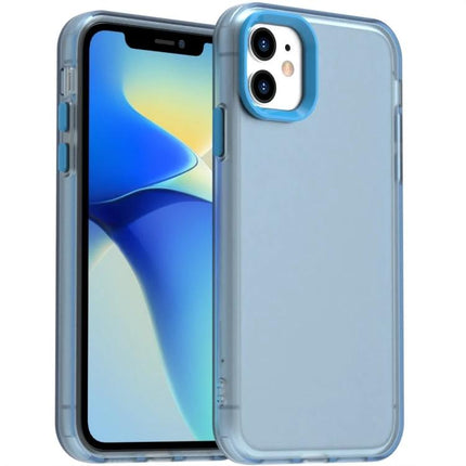 iPhone Case for Everyday Protection - slim blue PC TPU case for iPhone 13 and 12, scratch and impact resistant, full access to ports