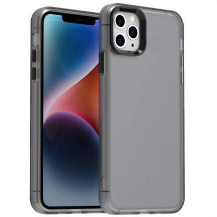 Durable iPhone Case For Daily Handling - slim grey PC+TPU protective cover with raised camera lip and non-slip grip