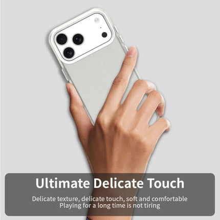 Hybrid Phone Case for Daily Protection - clear two-layer case (rigid PC + soft TPU) shown on hand, slim low-profile daily protection