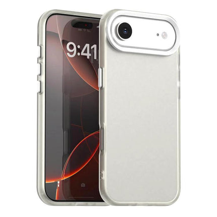 iPhone Hybrid Case For Everyday Protection showing translucent PC+TPU shell, raised camera lip, and precise port access for daily scratch and impact defense
