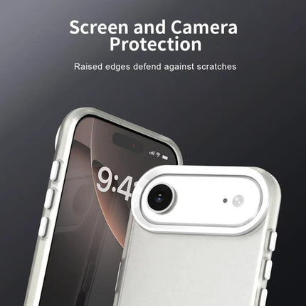 iPhone Hybrid Case For Everyday Protection with raised edges for screen and camera scratch protection, clear PC+TPU hybrid design