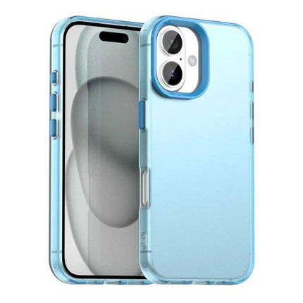 Hybrid Phone Case for Daily Protection slim blue two-layer phone case with PC shell and TPU inner, lightweight everyday scratch and bump guard