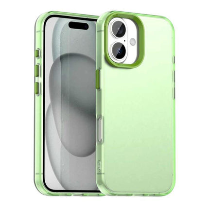 Hybrid Phone Case for Daily Protection in translucent green, two-layer PC shell and TPU inner, low-profile everyday protection