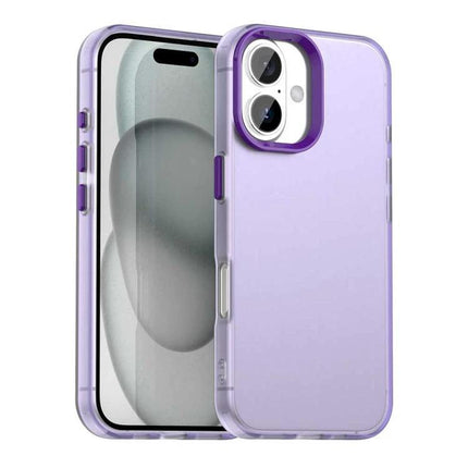 Hybrid Phone Case for Daily Protection slim purple two-layer TPU inner and PC shell shown on smartphone