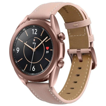 Genuine Leather Watch Strap Silver Buckle For Watch3 41/45mm