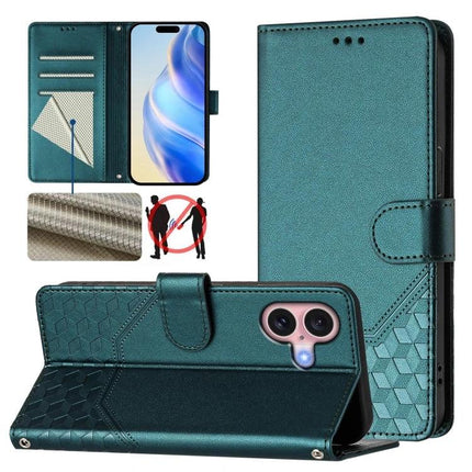 Leather Phone Case With Card Slot For Everyday Essentials And Daily Protection On The Go in teal PU leather with three card slots, cash pocket and stand