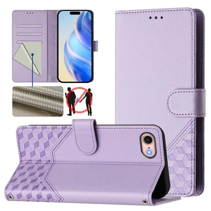 Leather Phone Case With Card Slots For Everyday Essentials - slim lilac PU leather wallet case with TPU shell, card slots, magnetic closure, stand function