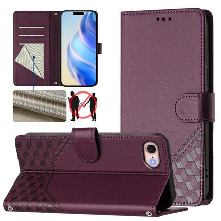 Leather Phone Case With Card Slots For Everyday Essentials - slim purple PU leather wallet case with TPU shell, card slots and stand feature