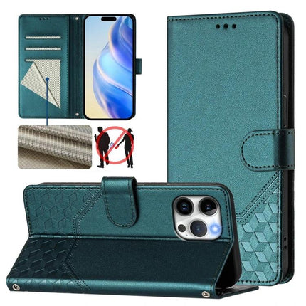 Leather Phone Case With Card Slots For Everyday Essentials teal folio wallet case with card pockets, TPU shell and stand function