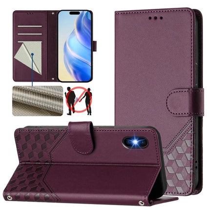 Leather Phone Case With Card And Cash Storage For Daily Use And Everyday Carry Convenience - purple PU leather wallet folio with card slots and kickstand