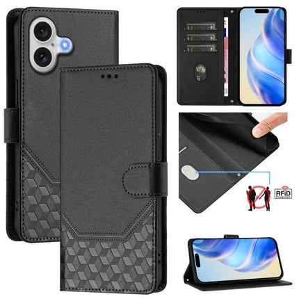 Leather Phone Case With Card Slot For Everyday Essentials - black leather wallet case with 3 card slots, RFID protection and kickstand