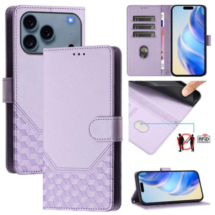 Leather Phone Case With Card Slot For Everyday Essentials - lavender leather wallet case with three card slots, RFID protection and phone stand