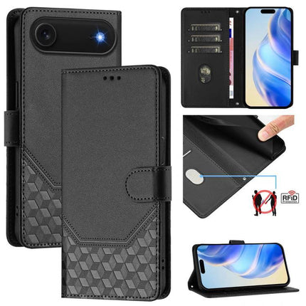Leather Phone Case With Card Slot For Everyday Essentials And Daily Protection On The Go - black PU leather wallet case with 3 card slots and RFID protection