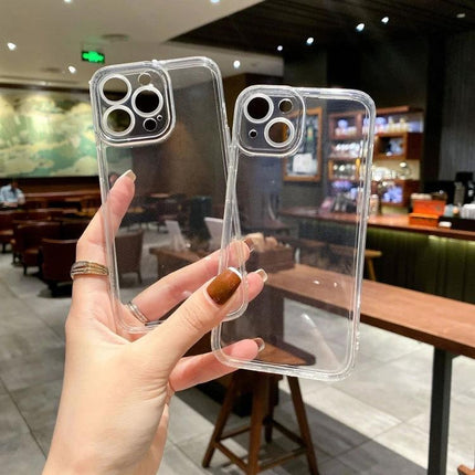 Angel Eye Protective Phone Case For Everyday Home And Travel Use - clear lightweight protective phone case shown in hand at cafe
