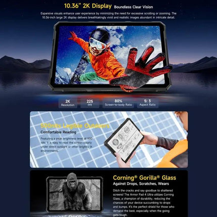 Ulefone Armor Pad 4 Ultra Rugged 10.36in 5G Android Tablet