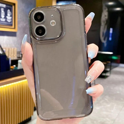 Essential Phone Case For Everyday Protection And Comfortable Secure Grip During Daily Commute - clear TPU case with corner buffering shown on hand-held phone