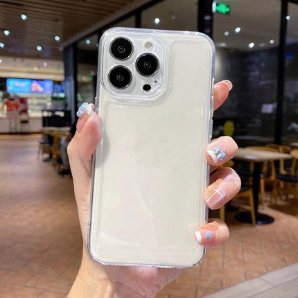 Essential Phone Case For Everyday Protection And Comfortable Secure Grip During Daily Commute - clear TPU case with corner buffering shown on phone held in hand