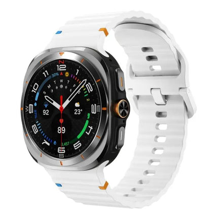 Wavy Silicone Stitched Watch Band For Galaxy Watch Ultra2