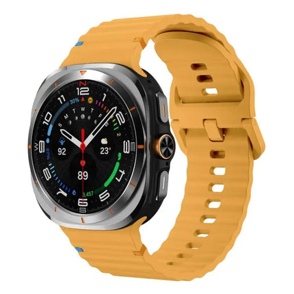 Wavy Silicone Stitched Watch Band For Galaxy Watch Ultra2