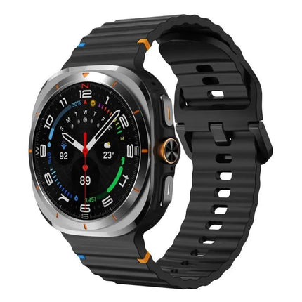 Wavy Silicone Stitched Watch Band For Galaxy Watch Ultra2