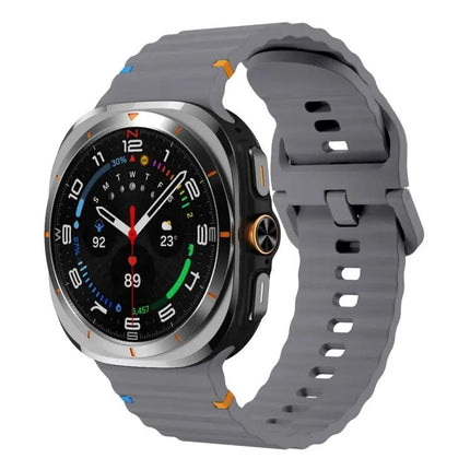 Wavy Silicone Stitched Watch Band For Galaxy Watch Ultra2